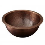 Umywalka Cobre Miedziana młotkowana wpuszczana w blat 45 cm SLZOW-008.45