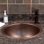 Umywalka Cobre Miedziana młotkowana wpuszczana w blat 45 cm SLZOW-008.45