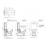 Flaminia App Miska WC Stojąca bez kołnierza 58x36 cm Biały AP116G