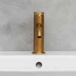      Britton Hoxton Bateria umywalkowa jednouchwytowa Brushed brass HOX.001BB WYPRZEDAŻ MAGAZYNOWA!!