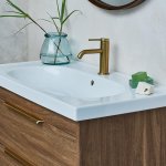      Britton Hoxton Bateria umywalkowa jednouchwytowa Brushed brass HOX.001BB WYPRZEDAŻ MAGAZYNOWA!!