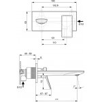 Ideal Standard Conca Bateria umywalkowa podtynkowa 220 mm Nikiel A7372GN