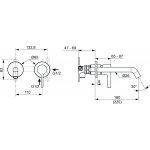 Ideal Standard Joy Bateria umywalkowa podtynkowa 180 mm Chrom A7378AA