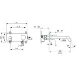 Ideal Standard Joy Bateria umywalkowa podtynkowa 180 mm Chrom A7380AA