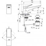 Ideal Standard Conca Bateria umywalkowa jednouchwytowa z korkiem automatycznym Czarny mat BC753A5