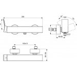 Ideal Standard Conca Bateria natryskowa ścienna Chrom BC761AA