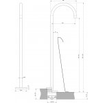 Ideal Standard Joy Wylewka wannowa wolnostojąca Czarny mat A7387A5