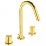 Ideal Standard Joy Bateria umywalkowa 3-otworowa z korkiem automatycznym Gold BC783A2