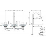 Ideal Standard Joy Bateria umywalkowa 3-otworowa z korkiem automatycznym Gold BC783A2