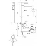 Ideal Standard Joy Bateria umywalkowa wysoka z korkiem automatycznym Czarny mat BC781A5
