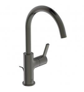 Ideal Standard Joy Bateria umywalkowa z wysoką wylewką i z korkiem automatycznym Czarny mat BC777A5