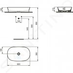 Ideal Standard Ipalyss Umywalka nablatowa 600x380 mm Biały E1396MA