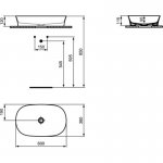 Ideal Standard Ipalyss Umywalka nablatowa 600x380 mm Grenade E1396V6