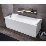 Novellini Calos 2.0 Wanna prostokątna do zabudowy 180x80 ze stelażem, zagłówkiem, przelewem oraz obudową biała C2218080C-A2A