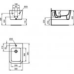 Ideal Standard Blend Cube Bidet wiszący Biały T368701