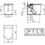 Ideal Standard Blend Miska WC stojąca AquaBlade Biały T375101