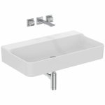 Ideal Standard Conca Umywalka ścienna 800x450 mm bez otworu na baterię i bez otworu przelewowego Biały T379701