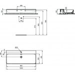 Ideal Standard Conca Umywalka ścienna 1000x450 mm z otworem na baterię Biały T383201