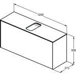 Ideal Standard Conca Szafka pod umywalkę 1200x373 mm Biały mat T3937Y1