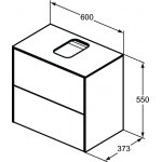 Ideal Standard Conca Szafka pod umywalkę 600x373 mm Pomarańczowy mat T3946Y3