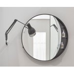Cielo Catino Lustro okrągłe Ø 90cm ścienne z szafką, Czarny CASPCT