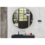 Cielo Catino Lustro okrągłe Ø 120cm ścienne, Czarny CASPT