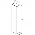 Ideal Standard Conca Szafka wysoka 37x25x170 cm Pomarańczowy mat T3955Y3