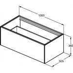 Ideal Standard Conca Szafka pod umywalkę bez blatu 1000x505 mm Pomarańczowy mat T3988Y3