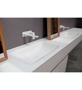 Inbani D1 Corian® Umywalka wpuszczana w blat 200x50 cm bialy mat/glacier white ST439T D1 