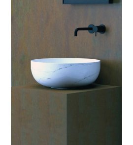 Hidra Sphere Umywalka okrągła Ø 440 mm Marble white matt SP17.101