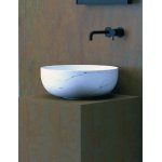 Hidra Sphere Umywalka okrągła Ø 440 mm Marble white matt SP17.101
