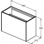 Ideal Standard Conca Szafka pod umywalkę bez blatu 800x373 mm Opalany ciemny dąb T3994Y4