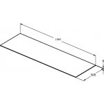 Ideal Standard Conca Blat ceramiczny pod umywalkę 2000x505 mm Marmur Calacatta T4204DH