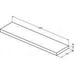 Ideal Standard Conca Blat pod umywalkę 2000x505 mm Antracyt mat T4000Y2