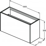 Ideal Standard Conca Szafka pod umywalkę bez blatu 1000x373 mm Biały mat T3997Y1