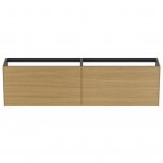 Ideal Standard Conca Szafka podwójna pod umywalkę bez blatu 2000x373 mm Jasny dąb T3999Y6