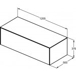 Ideal Standard Conca Szafka pod umywalkę 1200x505 mm Jasny dąb T4314Y6