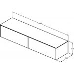 Ideal Standard Conca Szafka pod umywalkę 2000x505 mm Ciemny orzech T4316Y5