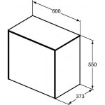 Ideal Standard Conca Szafka pod umywalkę 600x373 mm Biały mat T4317Y1