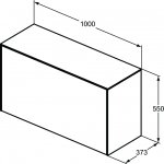Ideal Standard Conca Szafka pod umywalkę 1000x373 mm Biały mat T4319Y1