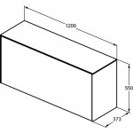 Ideal Standard Conca Szafka pod umywalkę 1200x373 mm Biały mat T4320Y1