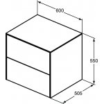 Ideal Standard Conca Szafka pod umywalkę 600x505 mm Pomarańczowy mat T4321Y3