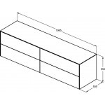 Ideal Standard Conca Szafka pod umywalkę 2000x505 mm Ciemny orzech T4326Y5