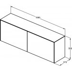 Ideal Standard Conca Szafka pod umywalkę 1600x373 mm Pomarańczowy mat T4331Y3
