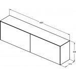 Ideal Standard Conca Szafka pod umywalkę 2000x373 mm Antracyt mat T4332Y2