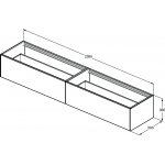 Ideal Standard Conca Szafka pod umywalkę bez blatu 2400x505 mm Pomarańczowy mat T4333Y3
