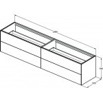 Ideal Standard Conca Szafka pod umywalkę bez blatu 2400x505 mm Pomarańczowy mat T4336Y3