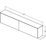 Ideal Standard Conca Szafka pod umywalkę 2400x373 mm Pomarańczowy mat T4341Y3