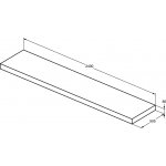 Ideal Standard Conca Blat pod umywalkę 2400x505 mm Ciemny orzech T4342Y5
