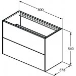 Ideal Standard Conca Szafka pod umywalkę bez blatu 800x373 Antracyt mat T4352Y2